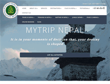 Tablet Screenshot of mytripnepal.com